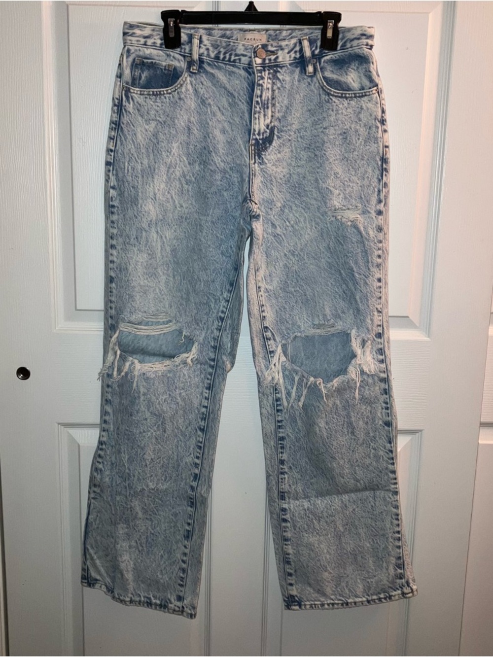 Pacsun Acid Wash Ripped Baggy Jean